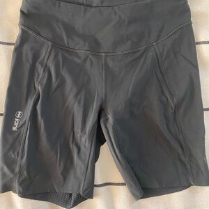 Janji Pace Short 5” Black Bike Shorts Moisture-Wicking High Waist w/pockets